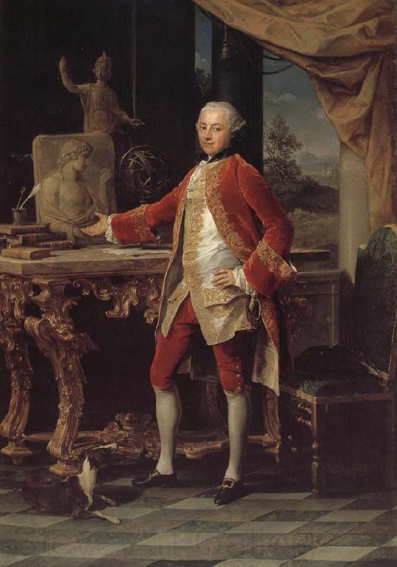 Pompeo Batoni Oil on canvas portrait of a gentleman